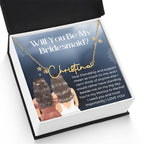Personalised Necklace, Bridesmaid Gift, Will You Be My Bridesmaid Necklace Bridesmaid Proposal, Unique Bridesmaid Gift, Custom Name Necklace