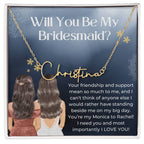 Personalised Necklace, Bridesmaid Gift, Will You Be My Bridesmaid Necklace Bridesmaid Proposal, Unique Bridesmaid Gift, Custom Name Necklace