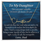 Personalized name necklace valuable ocean life lessons Gifts motivational inspiration wisdom unstoppable spirit empowering Gift for Daughter