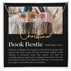 Personalized Name Necklace, Bestie galentines day gifts, Book Bestie, gift for best friend, Bookworm Gifts, bff necklace, Book lover gifts