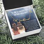 Personalised Necklace, Bridesmaid Gift, Will You Be My Bridesmaid Necklace Bridesmaid Proposal, Unique Bridesmaid Gift, Custom Name Necklace