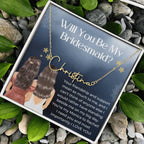 Personalised Necklace, Bridesmaid Gift, Will You Be My Bridesmaid Necklace Bridesmaid Proposal, Unique Bridesmaid Gift, Custom Name Necklace