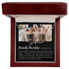 Personalized Name Necklace, Bestie galentines day gifts, Book Bestie, gift for best friend, Bookworm Gifts, bff necklace, Book lover gifts