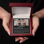 Personalized Name Necklace, Bestie galentines day gifts, Book Bestie, gift for best friend, Bookworm Gifts, bff necklace, Book lover gifts