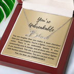 Personalized Custom Name Pendant Necklace, Motivational Inspirational Jewelry Gift, You're Unbreakable Strength and Resilience Gifts for Her