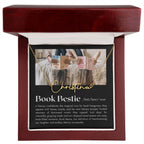 Personalized Name Necklace, Bestie galentines day gifts, Book Bestie, gift for best friend, Bookworm Gifts, bff necklace, Book lover gifts