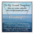 Personalized name necklace valuable ocean life lessons motivational inspiration wisdom unstoppable spirit empowering Grand Daughter Gift