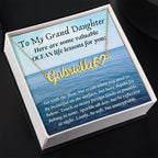 Personalized name necklace valuable ocean life lessons motivational inspiration wisdom unstoppable spirit empowering Grand Daughter Gift