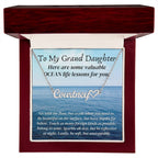 Personalized name necklace valuable ocean life lessons motivational inspiration wisdom unstoppable spirit empowering Grand Daughter Gift