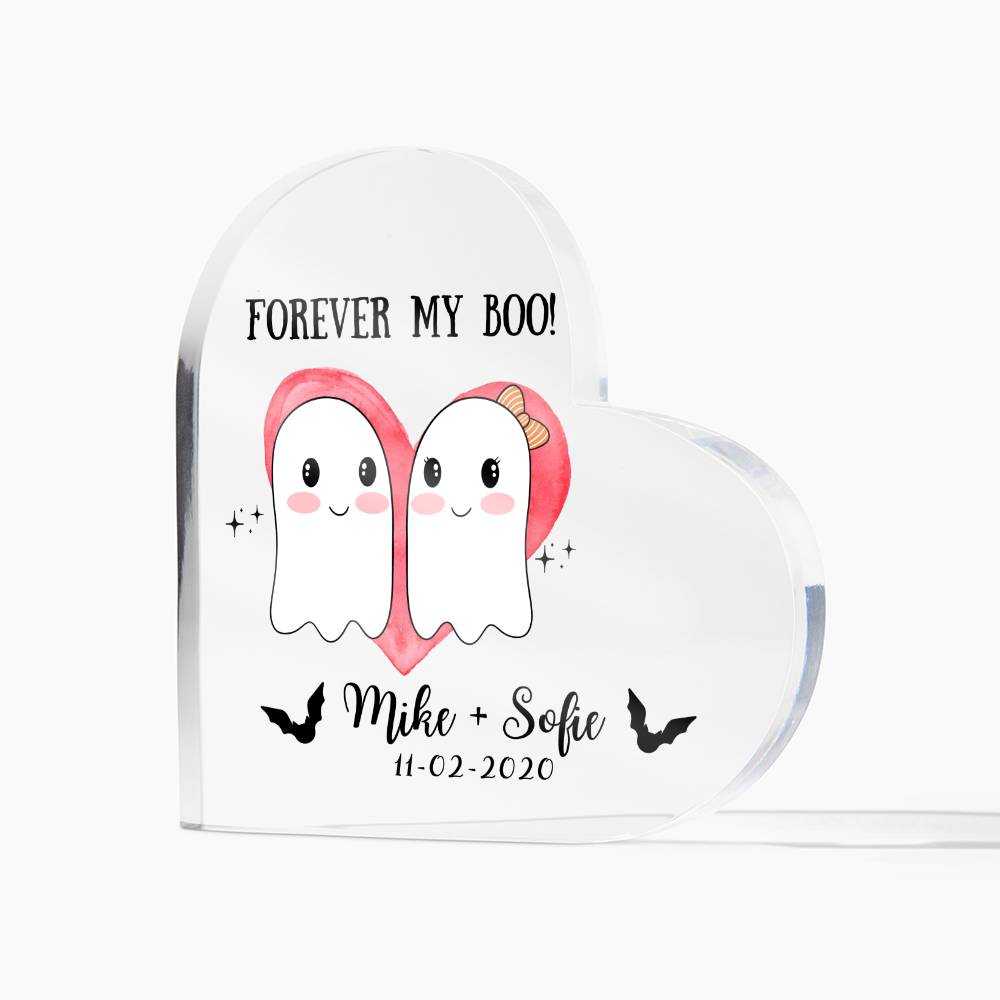 Valentines Decor,Valentines Day Gift,Custom Couple Gift with Names & Date,Personalized Gifts,Gothic Decor,Spooky Forever My Boo,Couple Decor