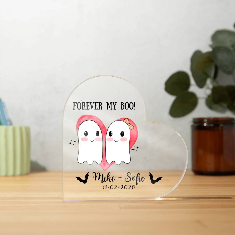 Valentines Decor,Valentines Day Gift,Custom Couple Gift with Names & Date,Personalized Gifts,Gothic Decor,Spooky Forever My Boo,Couple Decor