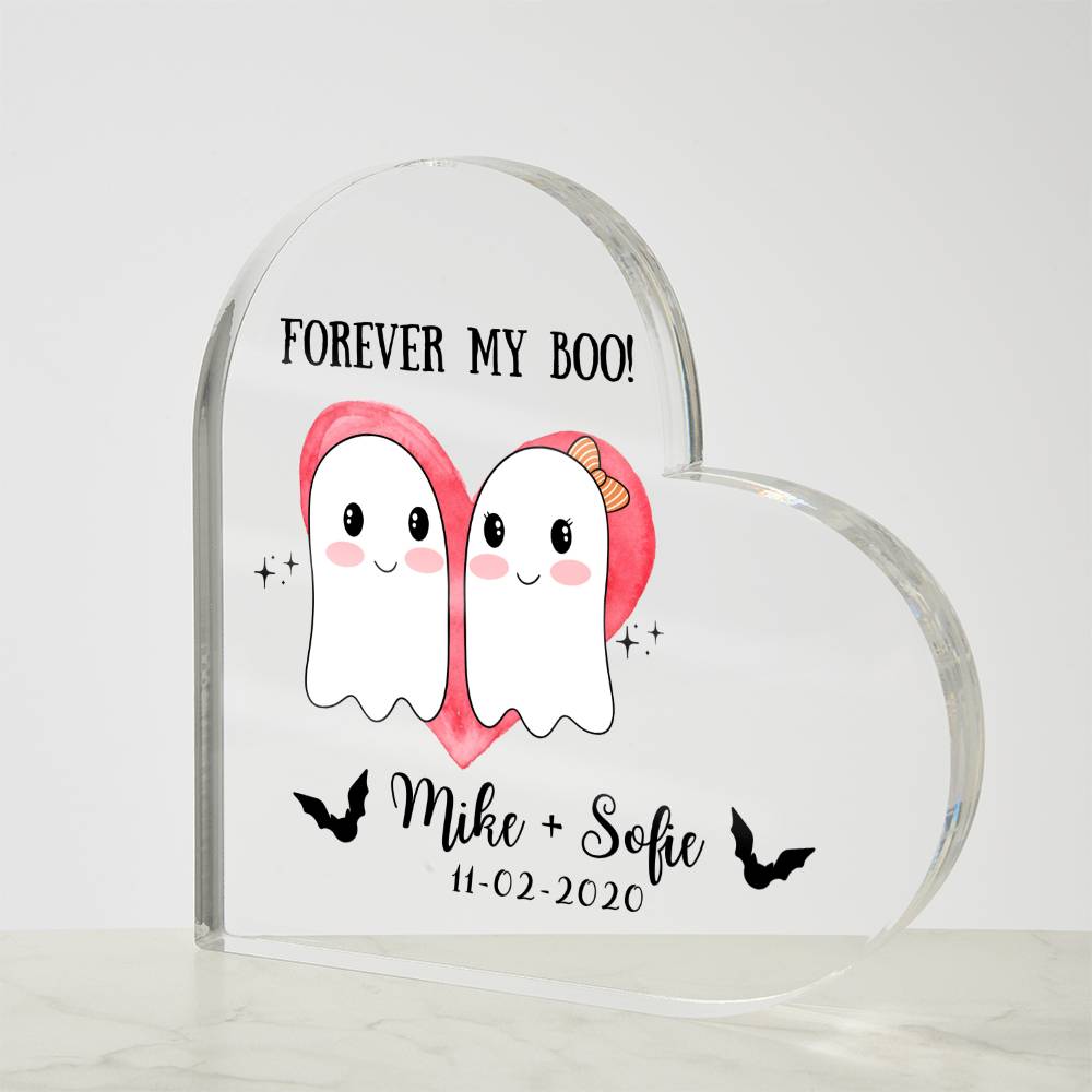 Valentines Decor,Valentines Day Gift,Custom Couple Gift with Names & Date,Personalized Gifts,Gothic Decor,Spooky Forever My Boo,Couple Decor