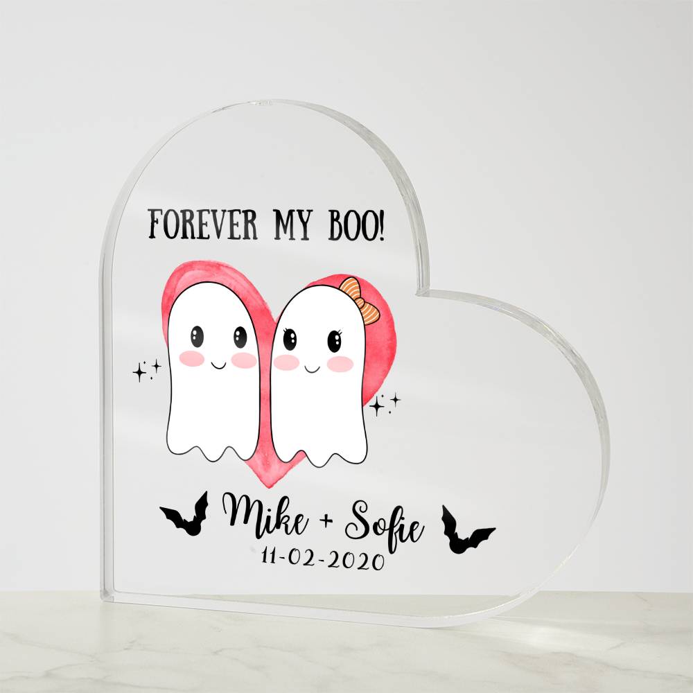Valentines Decor,Valentines Day Gift,Custom Couple Gift with Names & Date,Personalized Gifts,Gothic Decor,Spooky Forever My Boo,Couple Decor