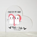 Valentines Decor,Valentines Day Gift,Custom Couple Gift with Names & Date,Personalized Gifts,Gothic Decor,Spooky Forever My Boo,Couple Decor