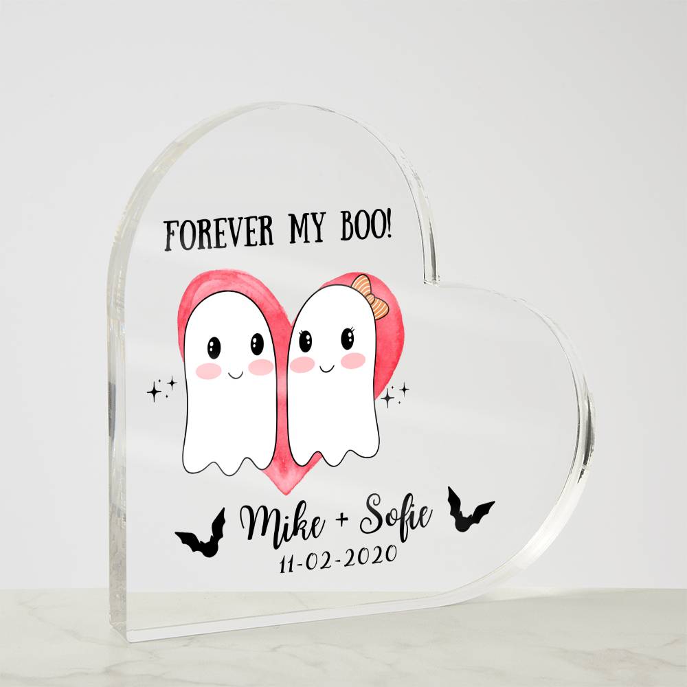 Valentines Decor,Valentines Day Gift,Custom Couple Gift with Names & Date,Personalized Gifts,Gothic Decor,Spooky Forever My Boo,Couple Decor