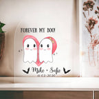 Valentines Decor,Valentines Day Gift,Custom Couple Gift with Names & Date,Personalized Gifts,Gothic Decor,Spooky Forever My Boo,Couple Decor