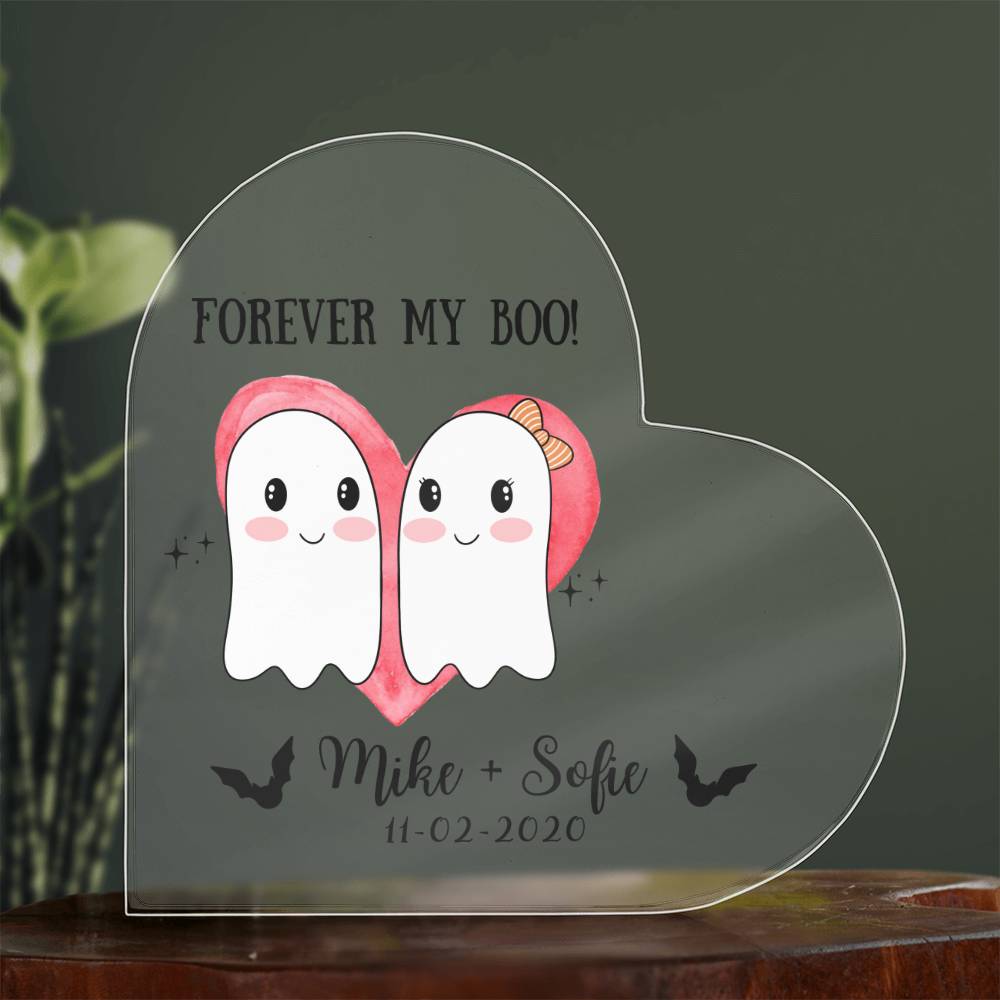 Valentines Decor,Valentines Day Gift,Custom Couple Gift with Names & Date,Personalized Gifts,Gothic Decor,Spooky Forever My Boo,Couple Decor