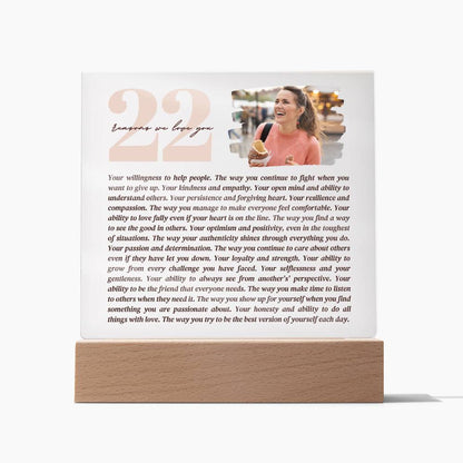 22 Reasons We Love You | 21st Birthday Gift | Custom Gift | 40th Birthday Gifts For Women | 30th Birthday Gifts For Men | Thoughtful Gift