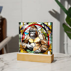 Gorilla Faux Stained Glass Acrylic Plaque Animal Gifts Monkey Charm Spirit Animal Gift Mystical Wildlife