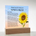 Personalised Special Person Gifts Flower Gift for Friends Mentor Birthday Gift Acrylic Plaque Sentimental Appreciation Gifts Thank You Gift