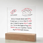 Sourdough Love Anniversary Plaque, Custom Couple Initials Date, Homesteader Homesteading Gifts, Homemaker Bread Baking Gift for Partner