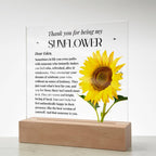 Personalised Special Person Gifts Flower Gift for Friends Mentor Birthday Gift Acrylic Plaque Sentimental Appreciation Gifts Thank You Gift
