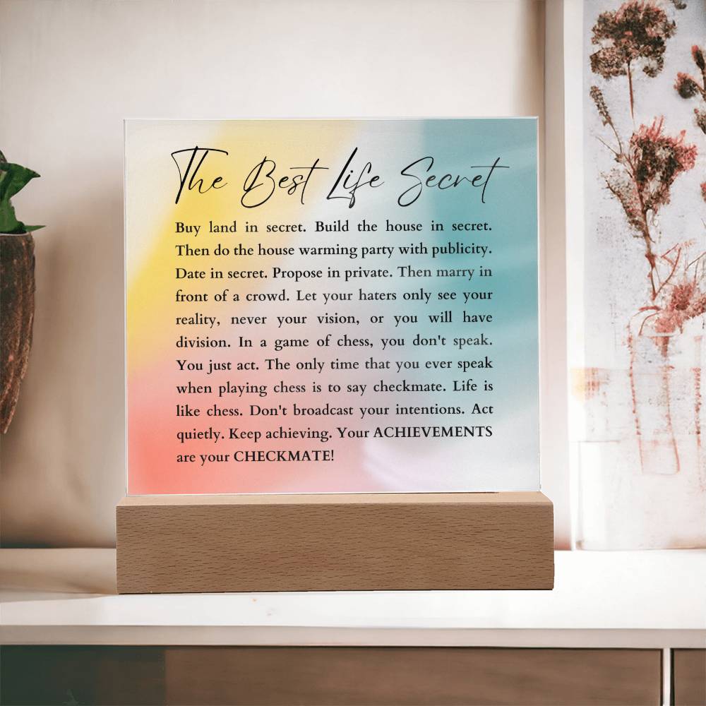 Inspirational Gift Motivational Quote Success Mantra Empowering life wisdom Positive Affirmation Visionary Mindset Home Decor Office Decor