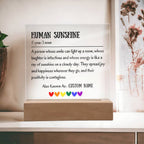 Human Sunshine Definition Gratitude Inspirational Motivational Gifts for Women Appreciation Gift for Teacher Friends Coworkers Doctor Nurse