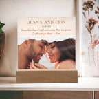 Personalized Couple Acrylic Plaque, Valentines day gift for husband, Wife Anniversary gift, Wedding gifts for him, Custom photo gift for her