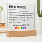 Human Sunshine Definition Gratitude Inspirational Motivational Gifts for Women Appreciation Gift for Teacher Friends Coworkers Doctor Nurse