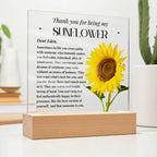 Personalised Special Person Gifts Flower Gift for Friends Mentor Birthday Gift Acrylic Plaque Sentimental Appreciation Gifts Thank You Gift