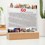 50 Reasons We Love You | 50th Birthday Gift | Custom Gift | 50th Birthday Gifts For Women | 50th Birthday Gifts For Men | Thoughtful Gift