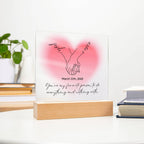 Personalized Couple Acrylic Plaque, Hand Holding Line Art Custom Valentine Gifts, Couple Anniversary Birthday Home Decor, Gift For Him & Her