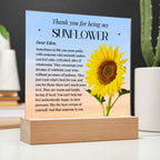 Personalised Special Person Gifts Flower Gift for Friends Mentor Birthday Gift Acrylic Plaque Sentimental Appreciation Gifts Thank You Gift