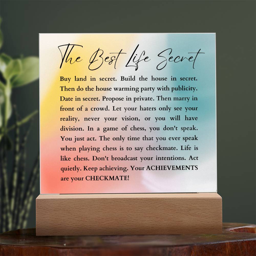 Inspirational Gift Motivational Quote Success Mantra Empowering life wisdom Positive Affirmation Visionary Mindset Home Decor Office Decor