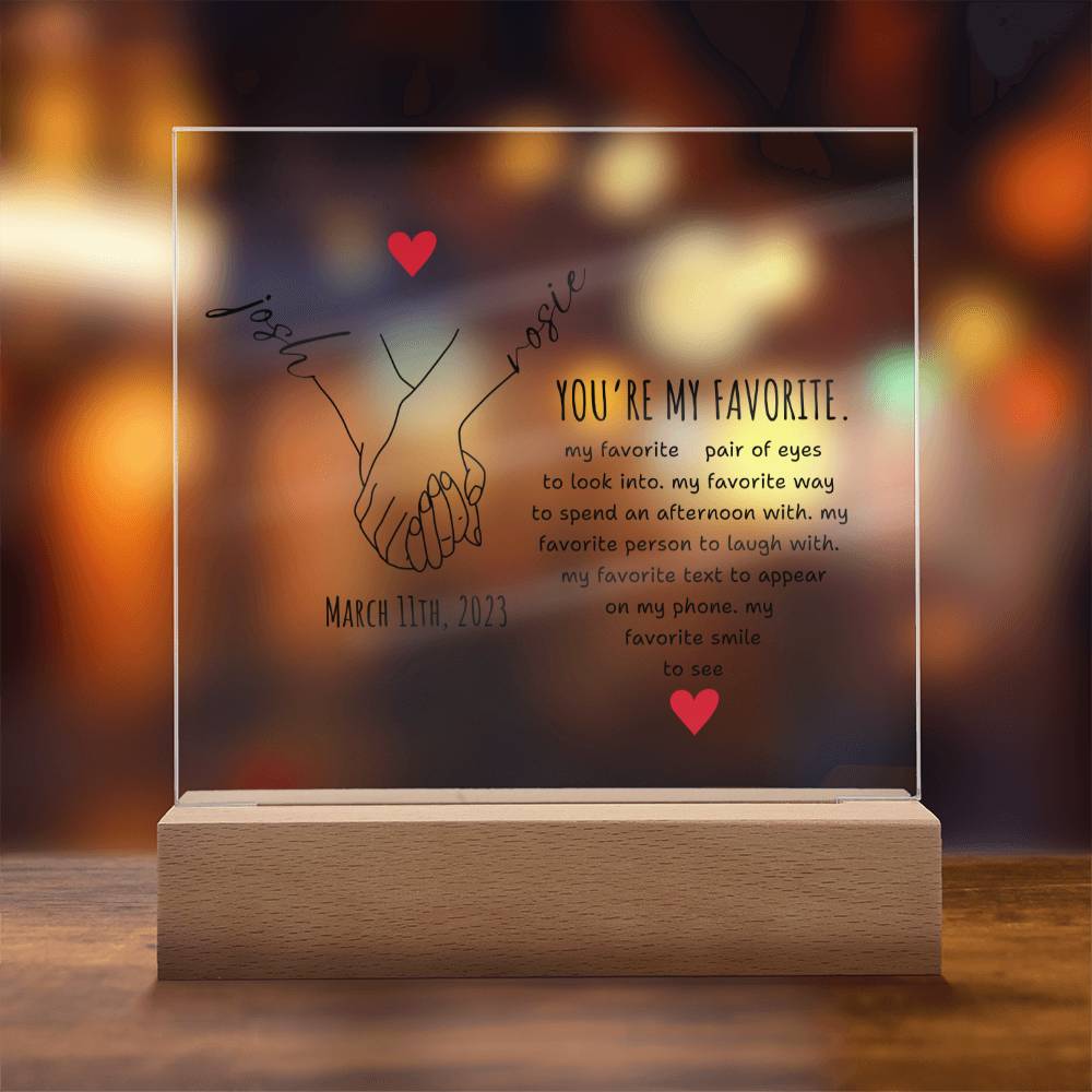 Personalized Couple Acrylic Plaque, Hand Holding Line Art Custom Valentine Gifts, Couple Anniversary Birthday Home Decor, Gift For Him & Her