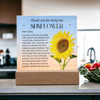 Personalised Special Person Gifts Flower Gift for Friends Mentor Birthday Gift Acrylic Plaque Sentimental Appreciation Gifts Thank You Gift