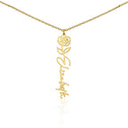 Custom Birthflower & Name Necklace Gift from Mom to Daughter Present from Mother To my Daughter Birthday Anniversary Valentines Day Necklace