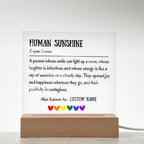 Human Sunshine Definition Gratitude Inspirational Motivational Gifts for Women Appreciation Gift for Teacher Friends Coworkers Doctor Nurse
