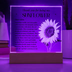 Personalised Special Person Gifts Flower Gift for Friends Mentor Birthday Gift Acrylic Plaque Sentimental Appreciation Gifts Thank You Gift