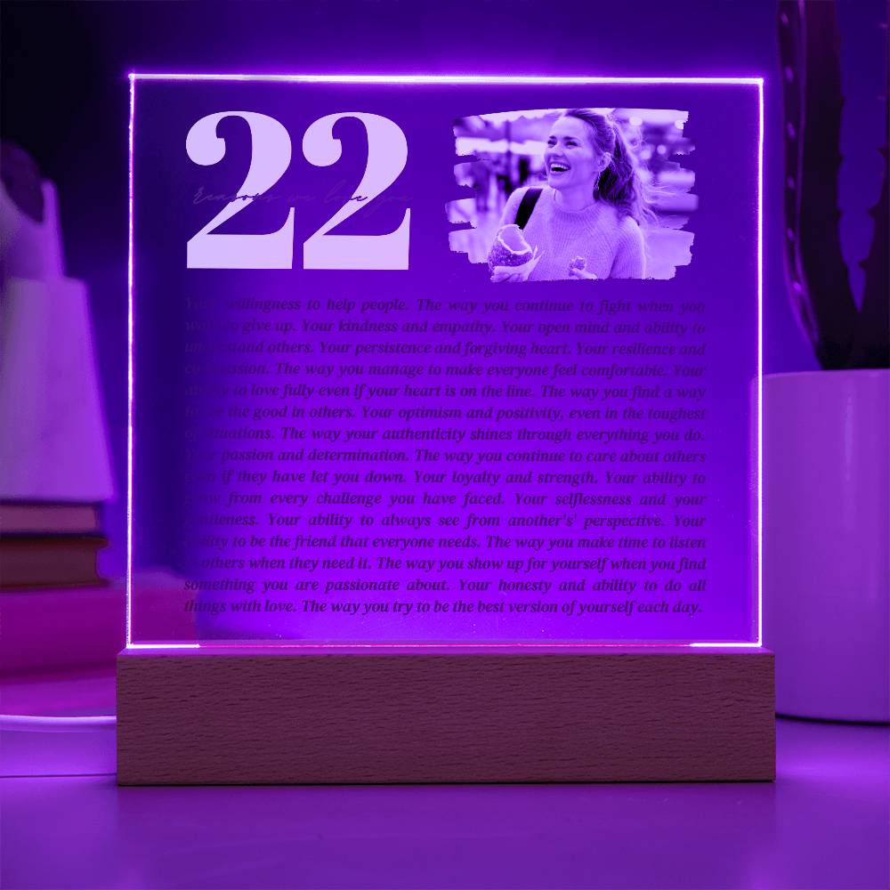 22 Reasons We Love You | 21st Birthday Gift | Custom Gift | 40th Birthday Gifts For Women | 30th Birthday Gifts For Men | Thoughtful Gift