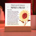Personalised Special Person Gifts Flower Gift for Friends Mentor Birthday Gift Acrylic Plaque Sentimental Appreciation Gifts Thank You Gift