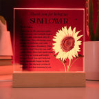 Personalised Special Person Gifts Flower Gift for Friends Mentor Birthday Gift Acrylic Plaque Sentimental Appreciation Gifts Thank You Gift