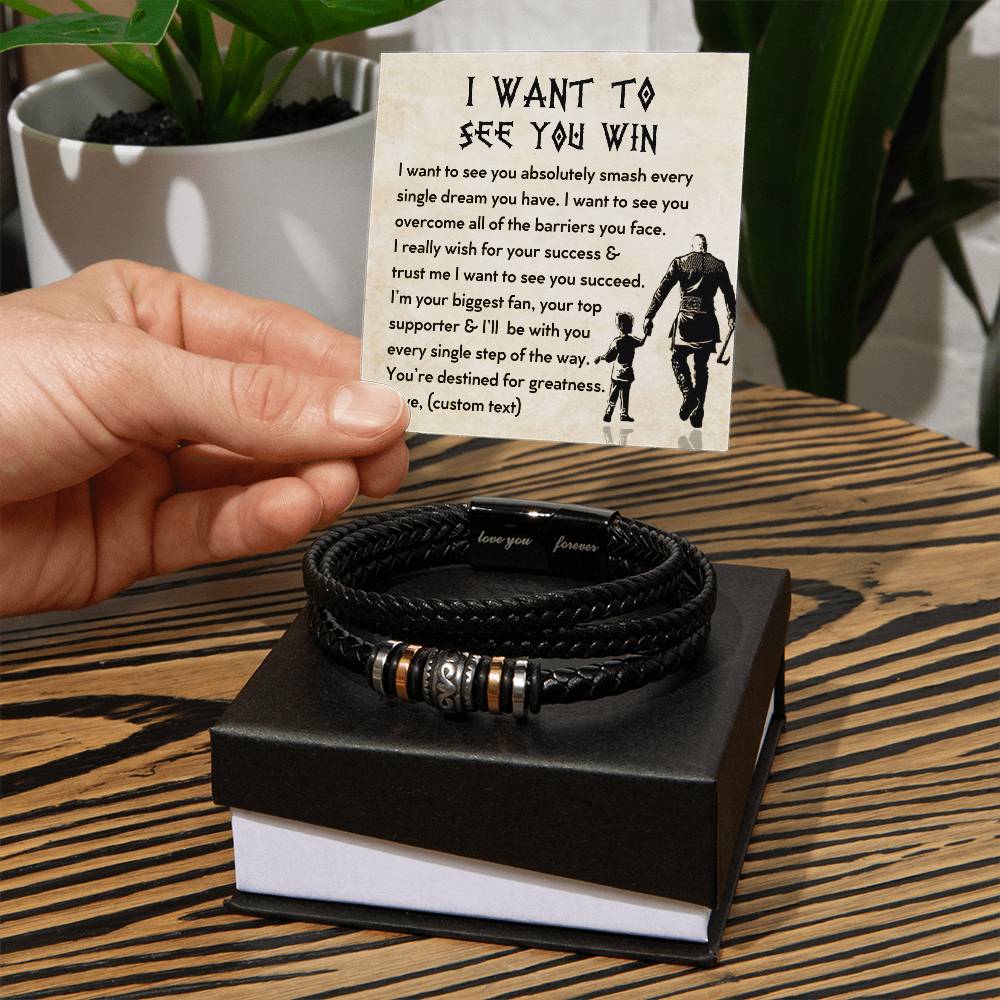 Personalized Name Bracelet Inspirational Motivational Quote jewelry Custom Text Bracelet Strength and Determination Encouragement Success