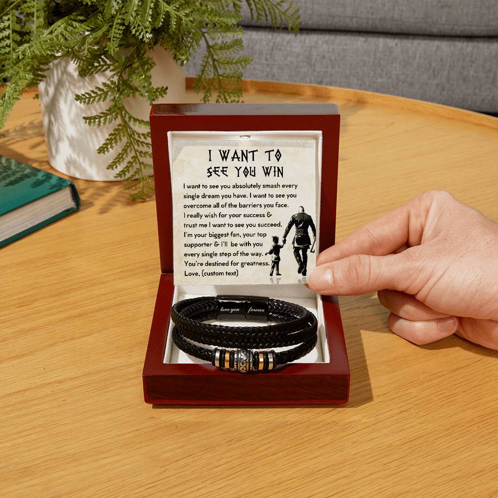 Personalized Name Bracelet Inspirational Motivational Quote jewelry Custom Text Bracelet Strength and Determination Encouragement Success