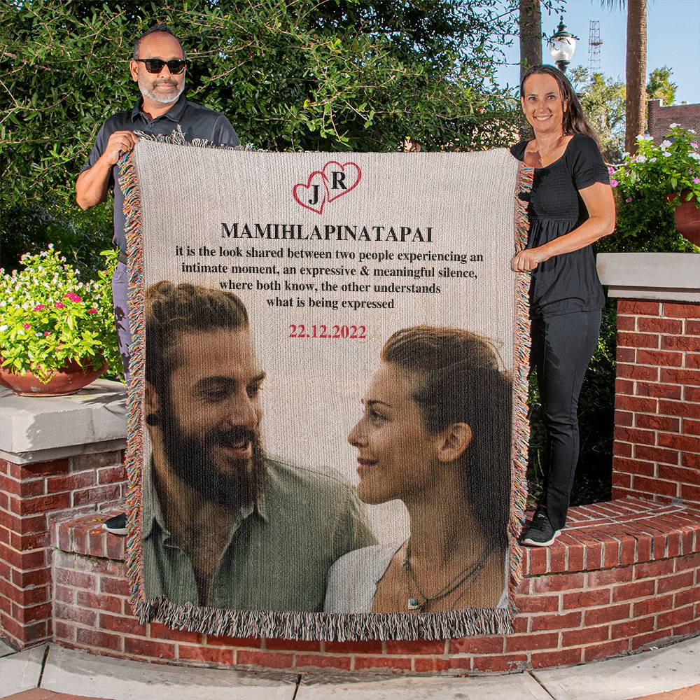 Picture Blanket With Text, Personalized Couple Photo Blanket, Family Blanket, Memorial Blanket, Anniversary Gift, Couple Gift