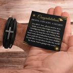 Graduation Bracelet congratulations degree gift idea grad hat and robe congratulatory university college milestone celebration