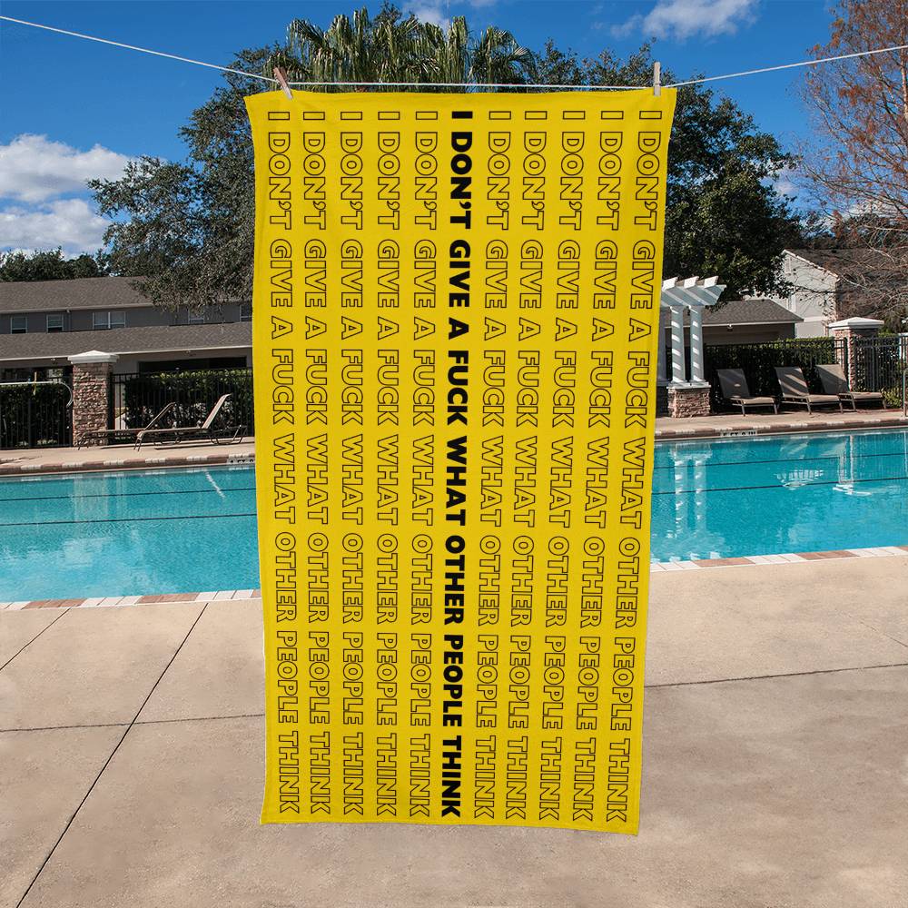 Swear Affirmations Beach Towel, Badass Mental Health Gifts, Self Care Gift, Funny Adult Gift I don't give a f**k towel, Sassy Bold Attitude