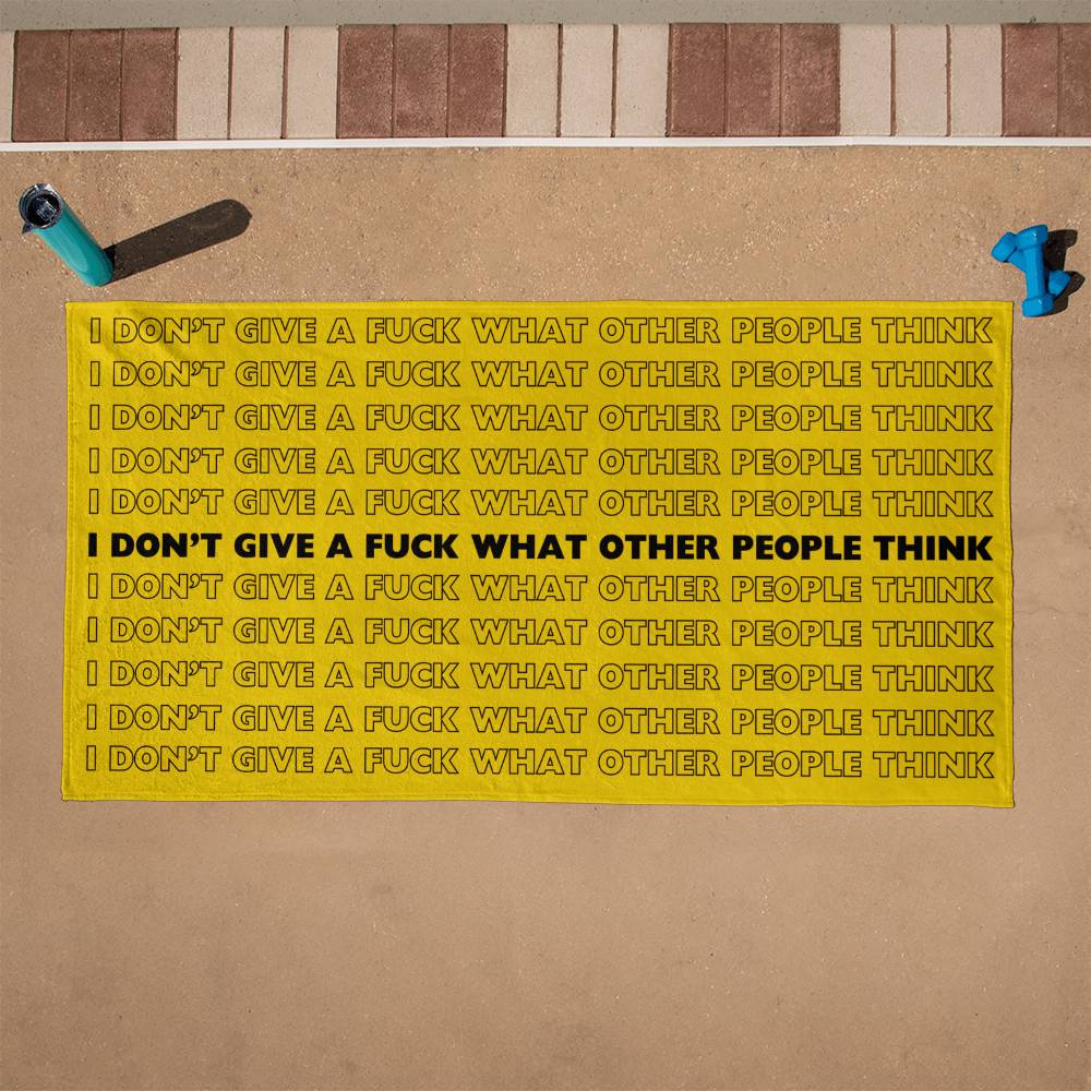 Swear Affirmations Beach Towel, Badass Mental Health Gifts, Self Care Gift, Funny Adult Gift I don't give a f**k towel, Sassy Bold Attitude