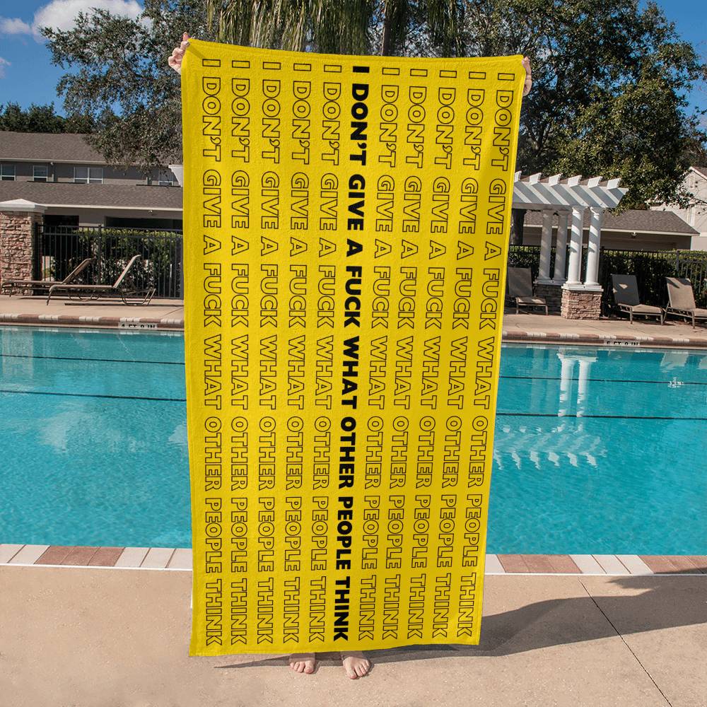 Swear Affirmations Beach Towel, Badass Mental Health Gifts, Self Care Gift, Funny Adult Gift I don't give a f**k towel, Sassy Bold Attitude